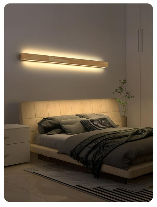 Lamper Wooden Warm White up & Down led Wall Lamp Brown Decorative Night Lamp for Bedroom Living Room Restaurant Hotels