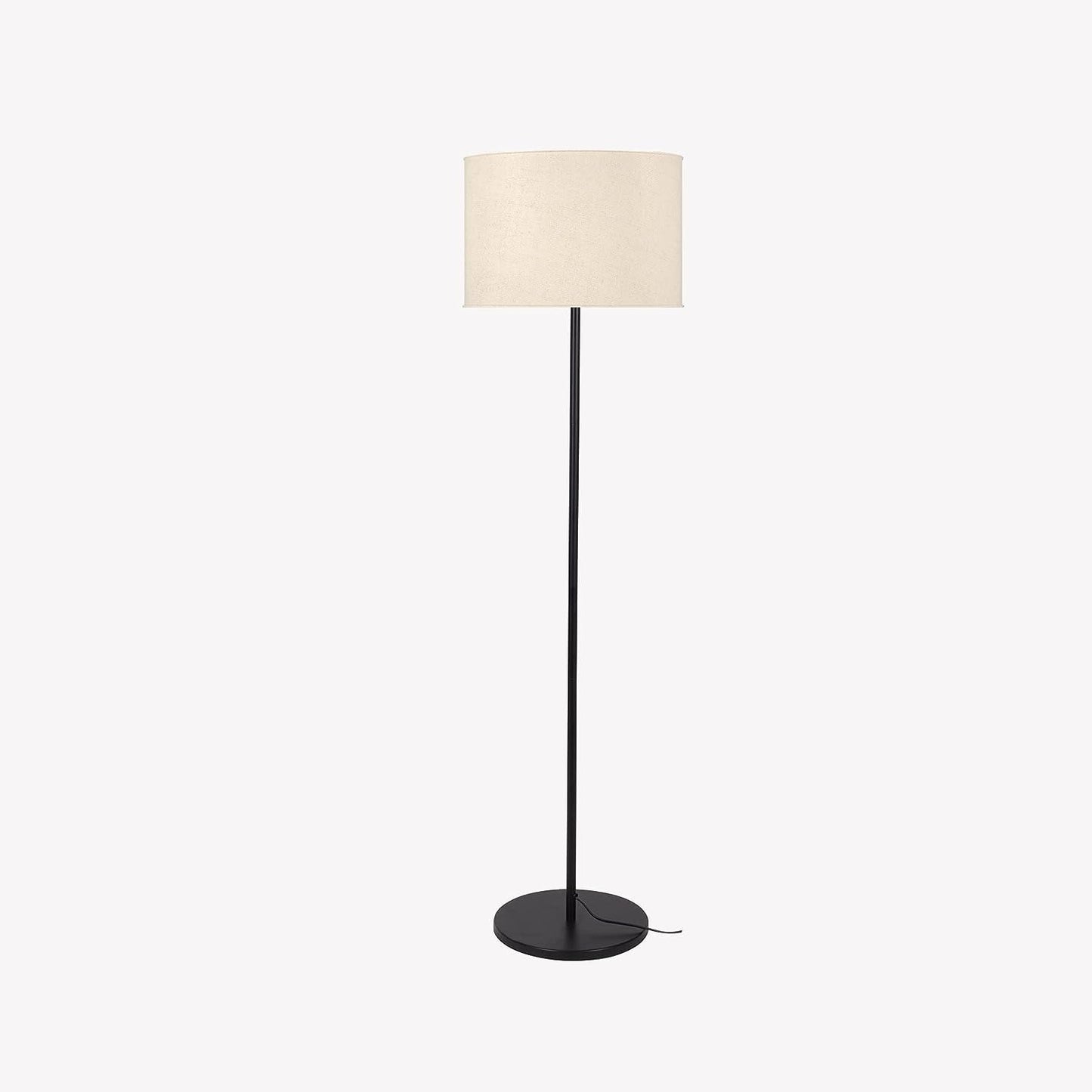 Lamper Metal Floor Lamp Standing Modern Black 4Ft Height With Lampshade 12 Inches Pack Of 1