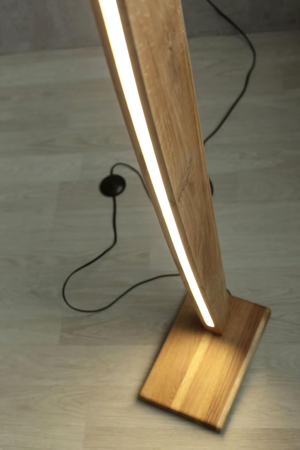 Lamper Zenora Design Furniture 24Watt Wooden Floor Lamp with LED Light Included | Unique & Premium 3000K Warm White Wooden Finish Floor Lamp for Home D�cor, Bedroom, Hall, Office and Reading Table