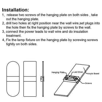 Lamper Up Down Rectangular LED Acrylic Wall Light for Home, Stairs, Hotel Passage, Bedroom, Living & Kids Room | Soft & Bright Warm White Lamp Lighting for Indoor Decoration | 15 Watts - 1 Pack