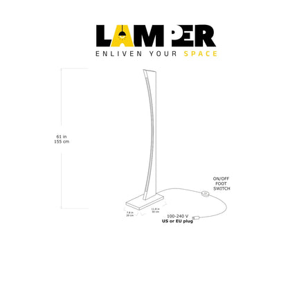 Lamper Arcus Design Furniture 24Watt Wooden Floor Lamp with LED Light Included | Unique & Premium 3000K Warm White Wooden Finish Floor Lamp for Home D�cor, Bedroom, Office and Reading Table